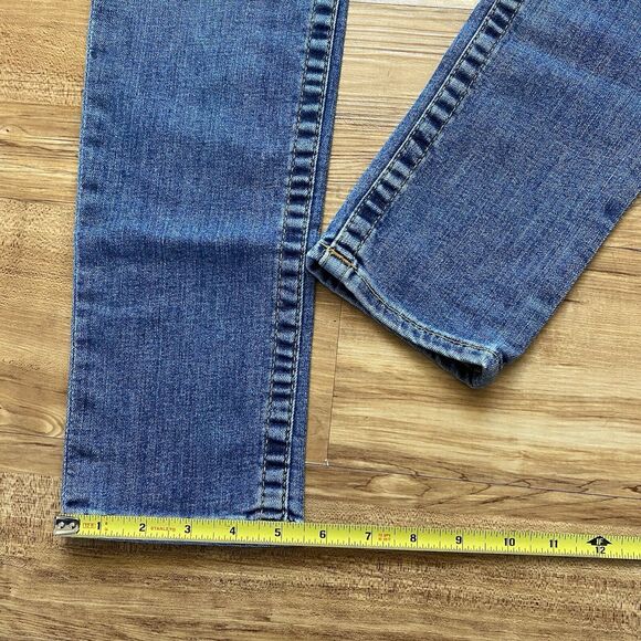 TRUE RELIGION 26 NWOT Skinny Gold Arrow Big T Low Rise Embroidered Y2K Jeans - Picture 15 of 16